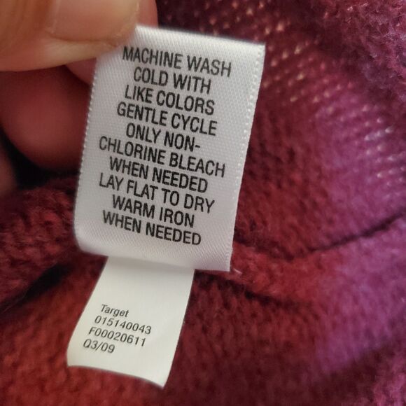 Converse One Star Sweater Womens Medium Cowl Neck Long Sleeve Maroon Red - Picture 10 of 15